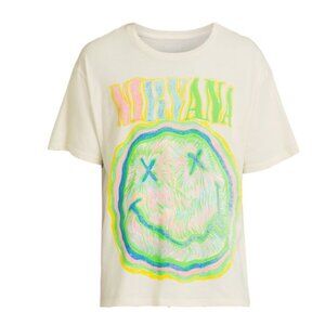 Nirvana Men's Graphic Band Tee with Short Sleeve Large